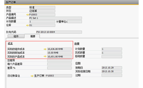 SAP Business One成本處理方法